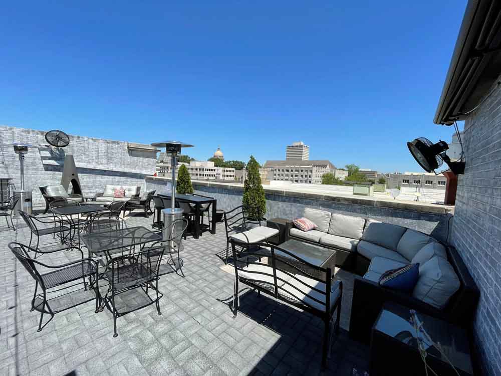 Photo of the Rooftop at Old Capitol Inn with view of downtown Jackson, MS