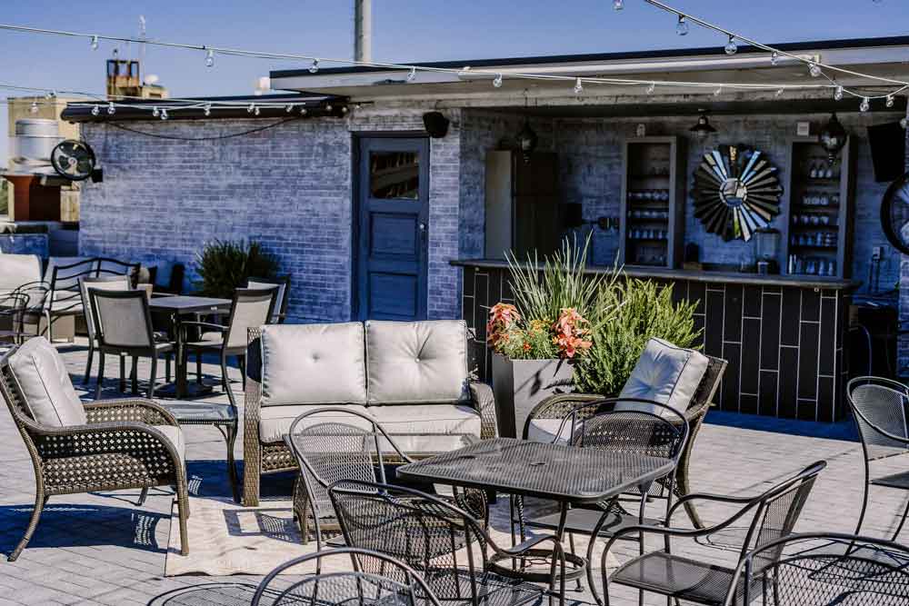 Photo of the Rooftop at Old Capitol Inn with view of downtown Jackson, MS