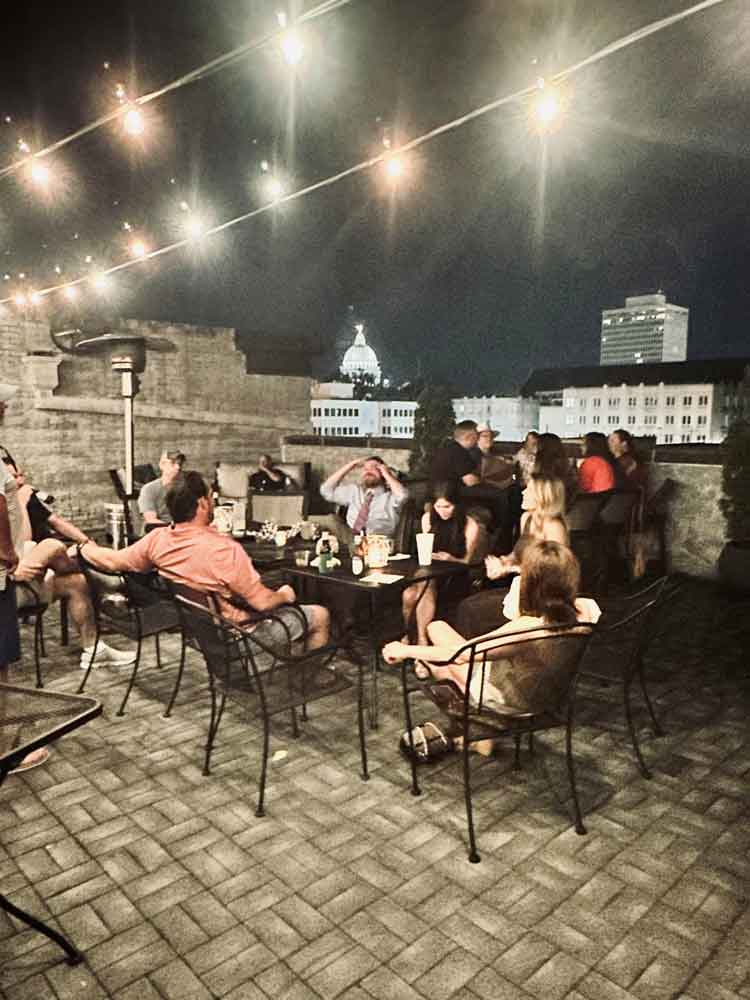 Photo of the Rooftop at Old Capitol Inn with view of downtown Jackson, MS